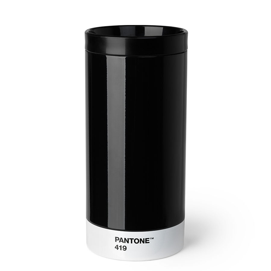 419 C One Size Stainless Steel Travel mug/Thermo Cup Copenhagen design Pantone To Go Black 430 ml 