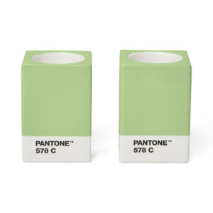 PANTONE Candle Holders Light Green 578