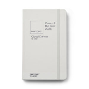 PANTONE Notebook small lined Vegan Leather - COLOR OF THE YEAR 2026 - PANTONE 11-4201 - CLOUD DANCER